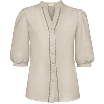 Triple Nine - Travel Blouse Charlie Beige - 5912 - Peet kleding