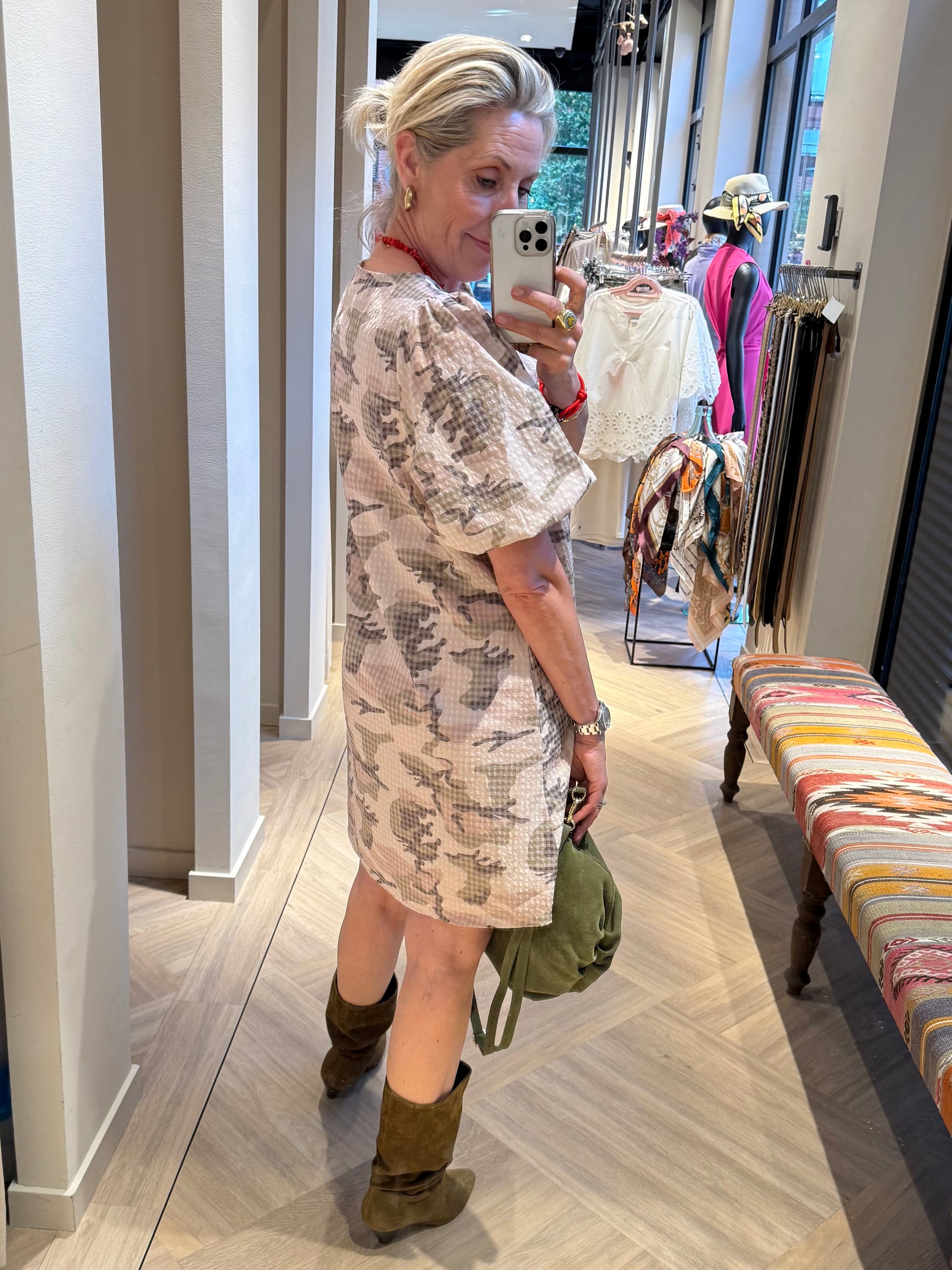 Azzurro Jurk Lisa Camoflage - Peet kleding
