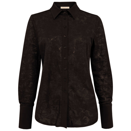 Triple Nine - Travel Blouse Butterfly Donkerbruin - 5920 - Peet kleding