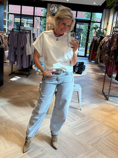 Yaya Sweater Kapmouw Offwhite