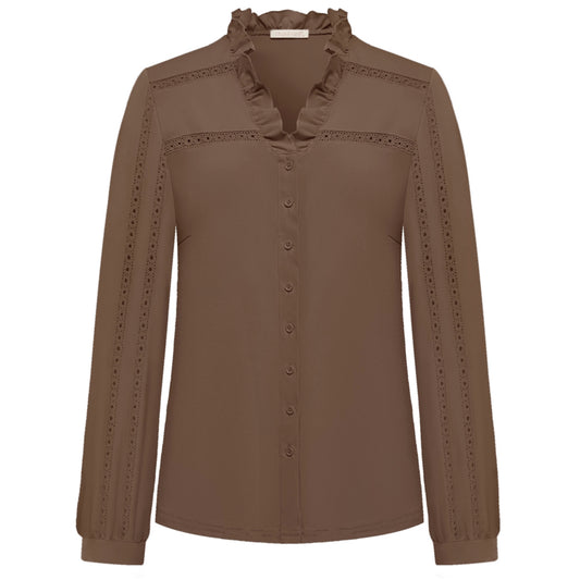 Triple Nine - Travel Blouse Davina Camel - 1104 - Peet kleding