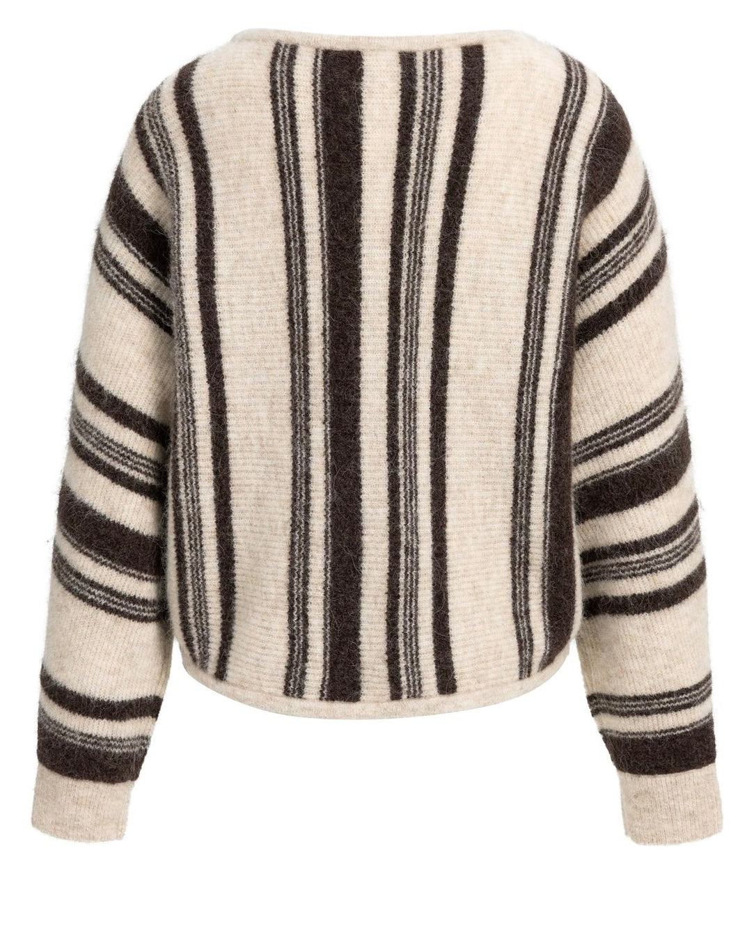 Yaya Gestreepte Trui Beige Brown - Peet kleding