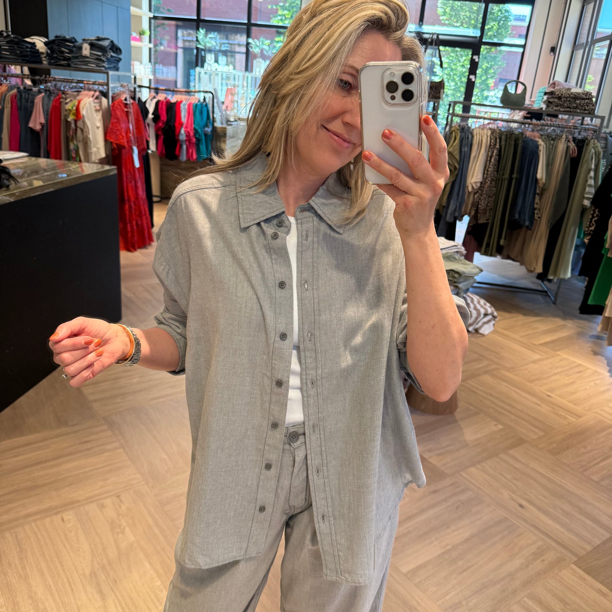 With Black Blouse Willow Grey - Peet kleding