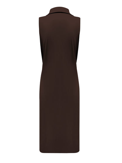 Triple Nine Travel Jurk June Donkerbruin - 51817 - Peet kleding