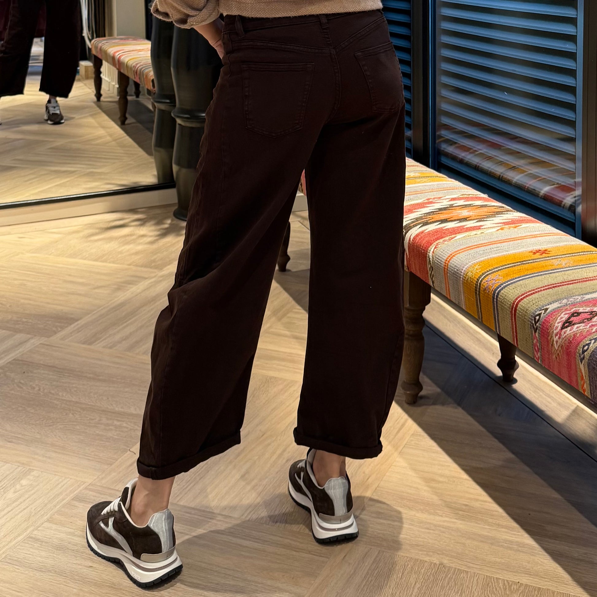 Azzurro Broek Barrel Bruin - Peet kleding