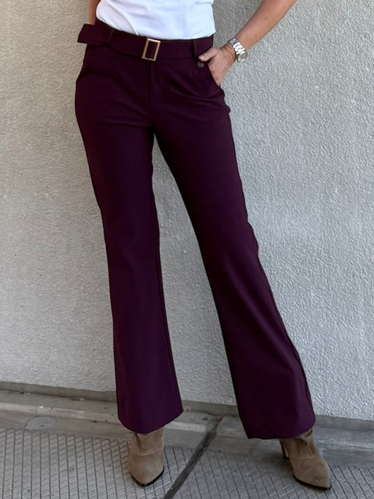 Triple Nine - Travel Broek Joy Aubergine - 3002 - Peet kleding