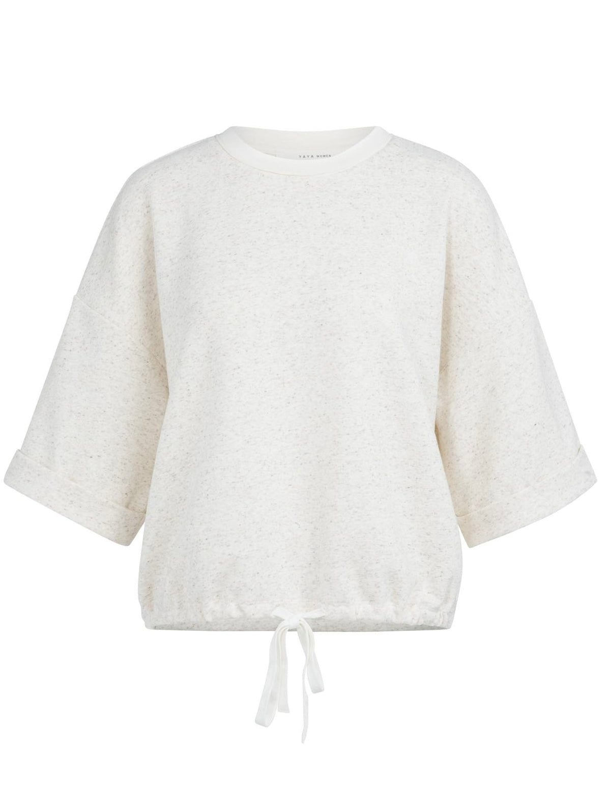 Yaya Sweater Omslag Mouw Ivory - Peet kleding