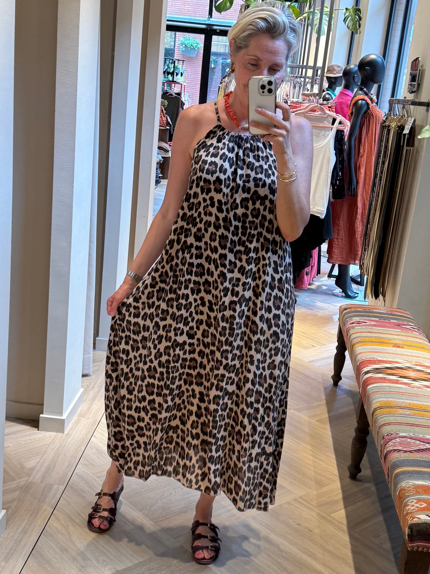 Jurk Marina Viscose Leopard
