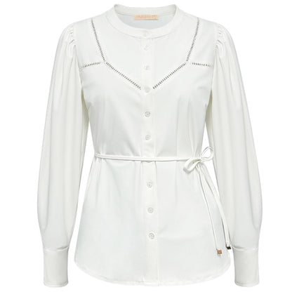 Triple Nine - Travel Blouse Ajour Wit - 5925 - Peet kleding