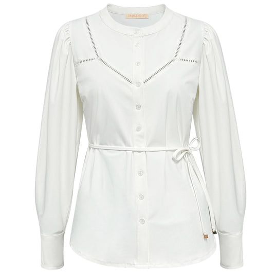 Triple Nine - Travel Blouse Ajour Wit - 5925 - Peet kleding