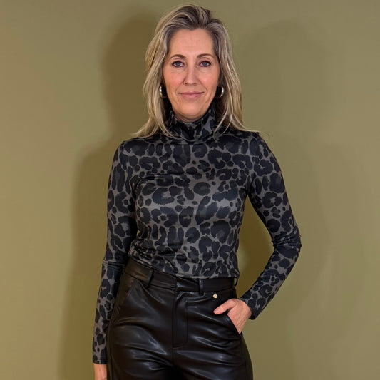 Azzurro Col Zella Leopard Grijs - Peet kleding