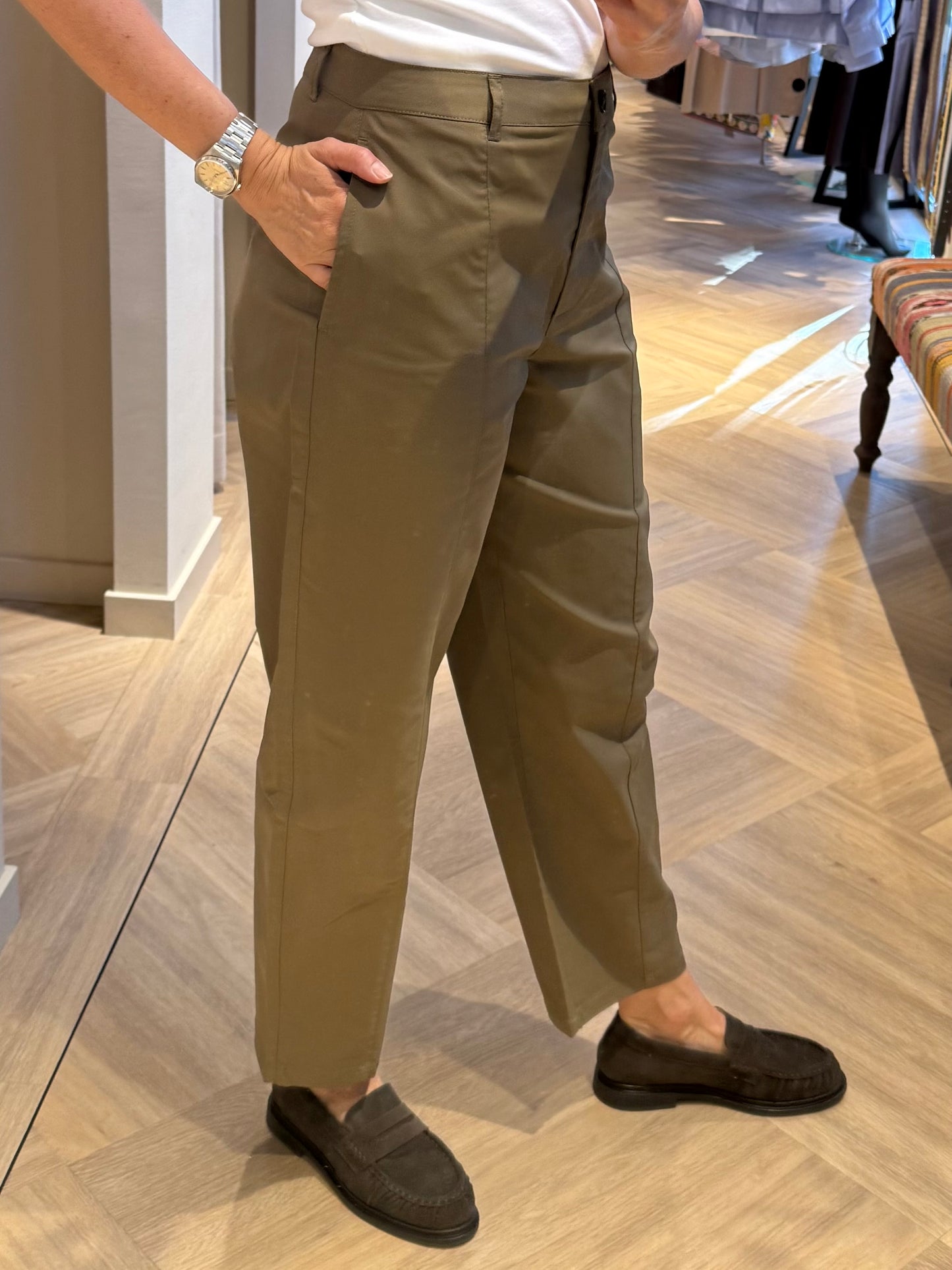 Yaya Broek Teak Brown - Peet kleding