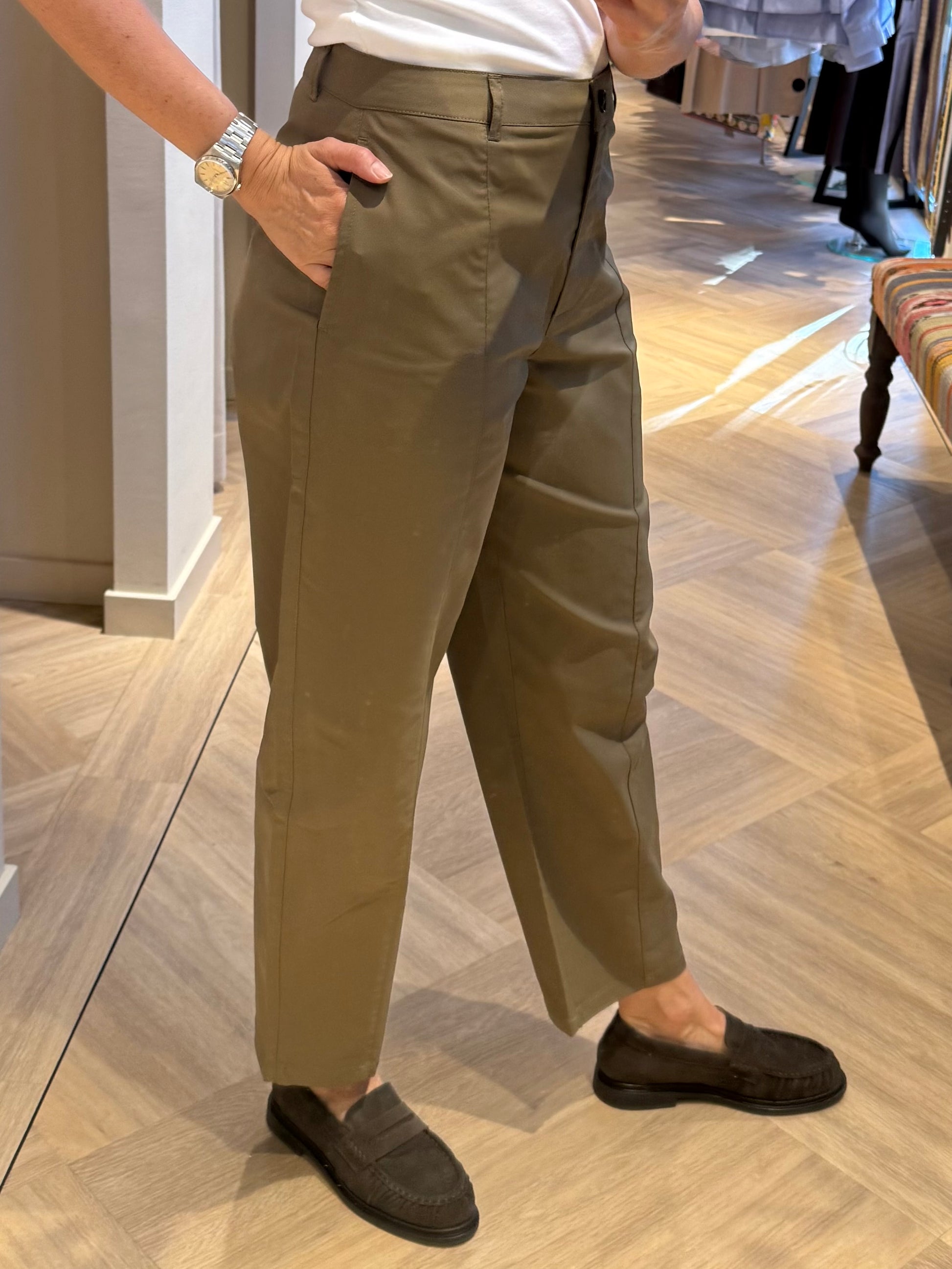 Yaya Broek Teak Brown - Peet kleding