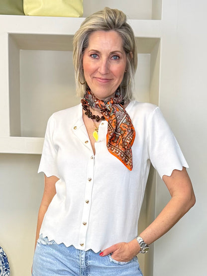 Vestje Hart Offwhite - Peet kleding