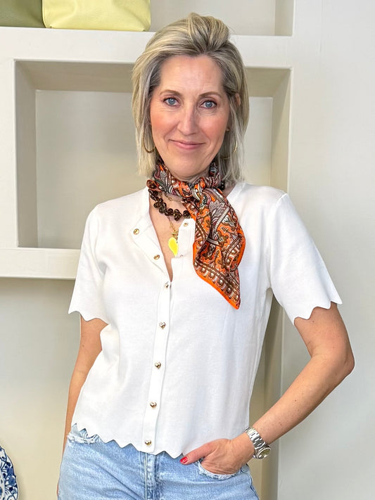 Vestje Hart Offwhite - Peet kleding