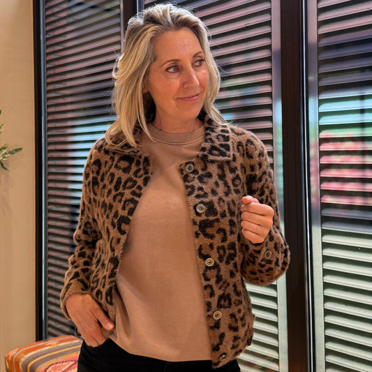 Rino & Pelle Vest Bubbly Leopard - Peet kleding