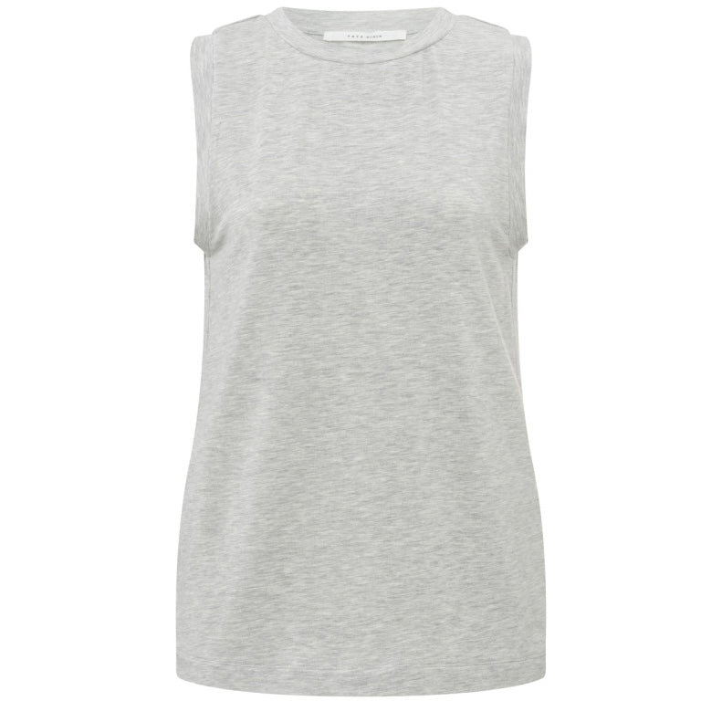 Yaya Mouwloze Top Medium Grey - Peet kleding