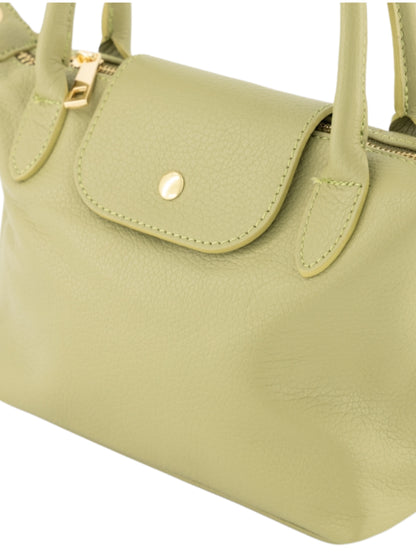 Tas Leder Chantal Olijf - Peet kleding