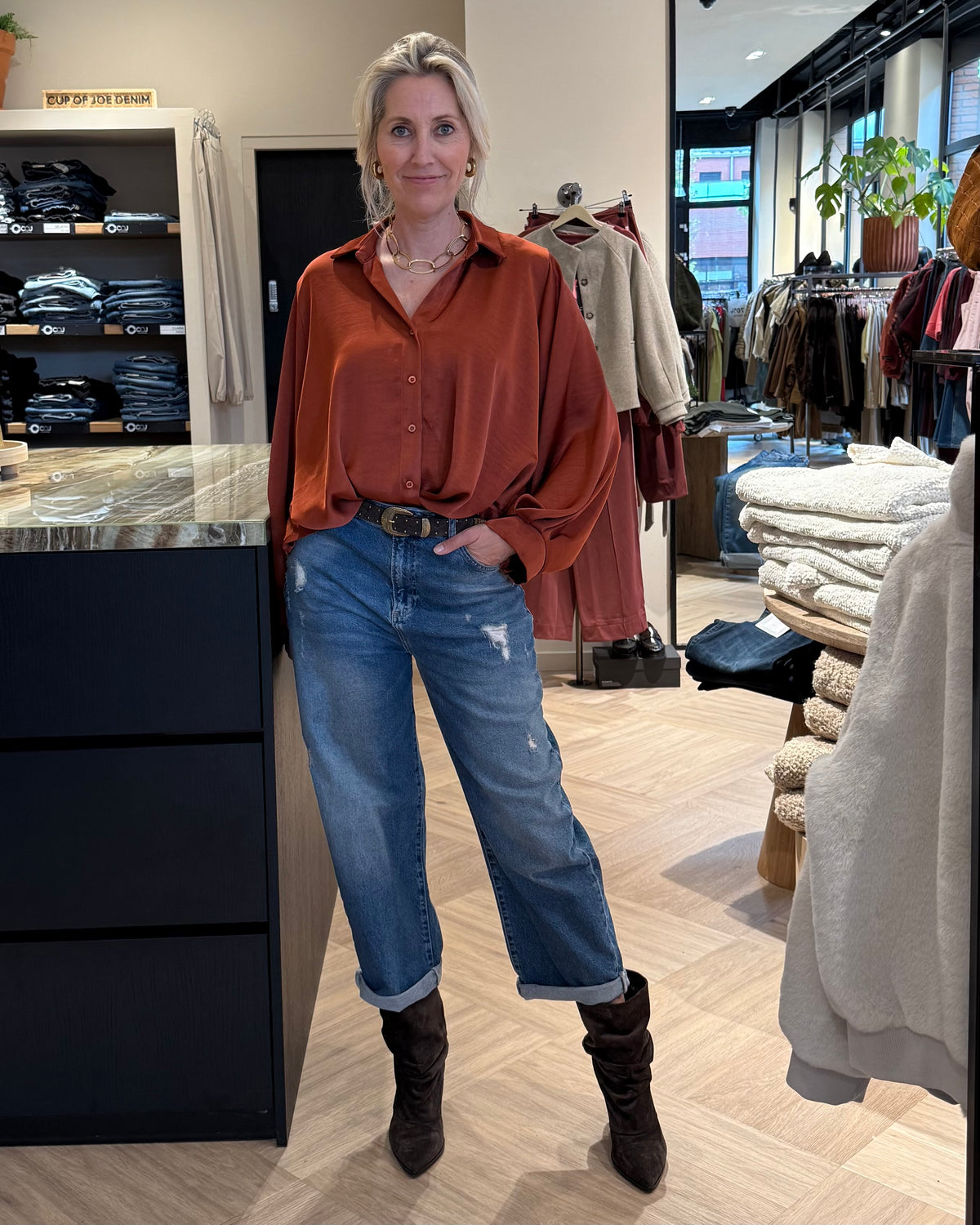 Blouse Danique Brique - Peet kleding