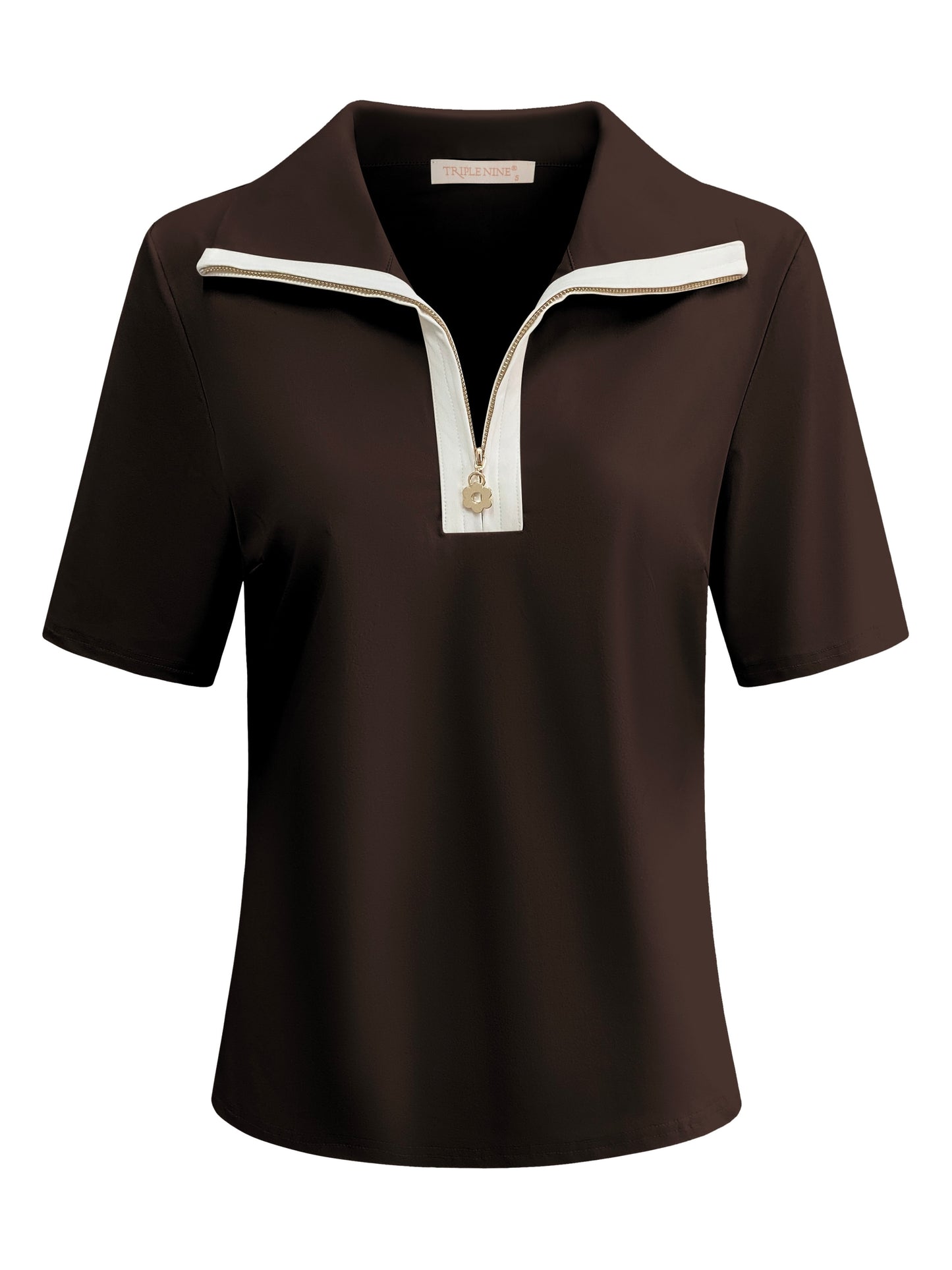 Triple Nine Travel Top Monica Donkerbruin - 6945 - Peet kleding