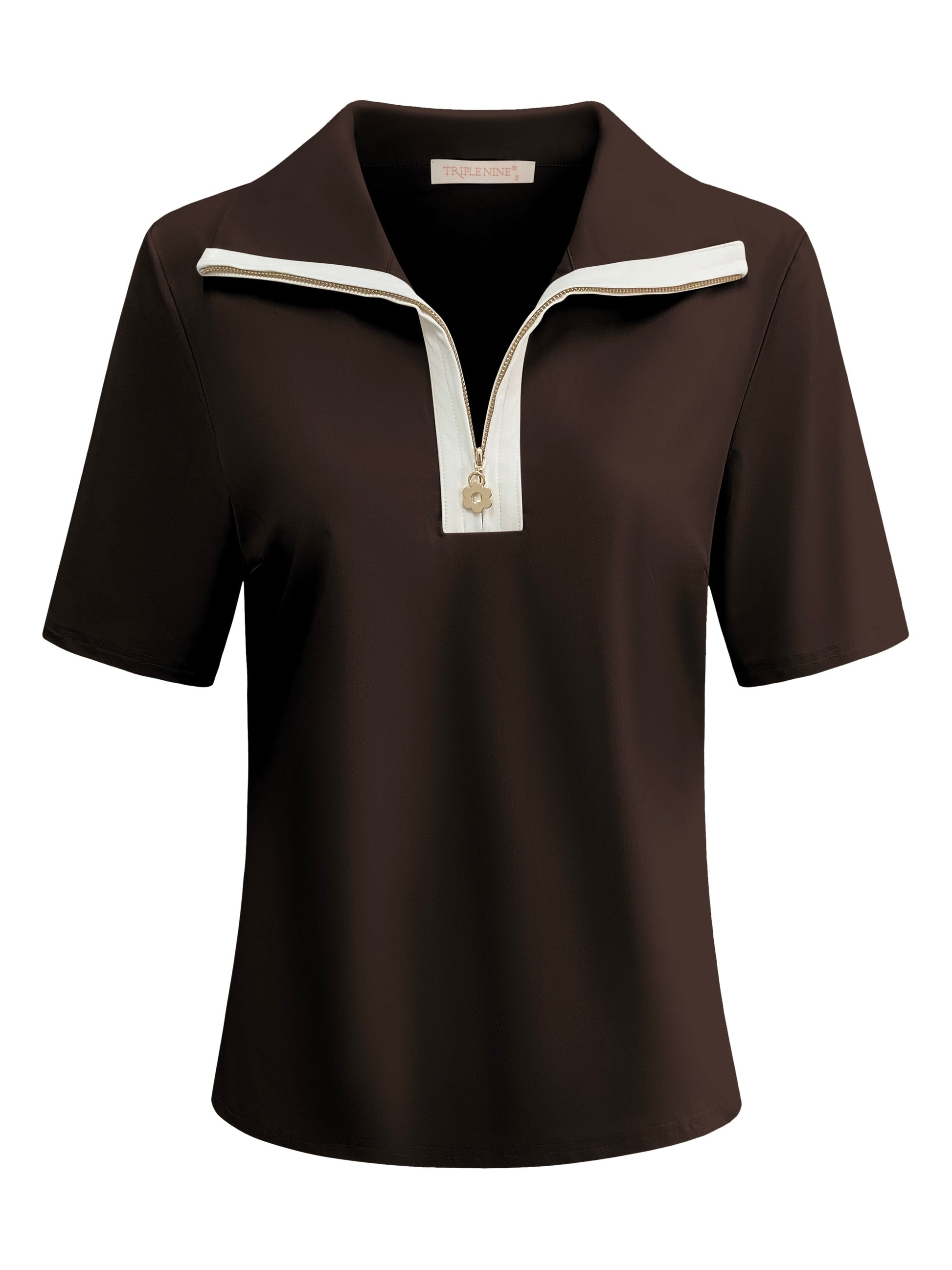 Triple Nine Travel Top Monica Donkerbruin - 6945 - Peet kleding