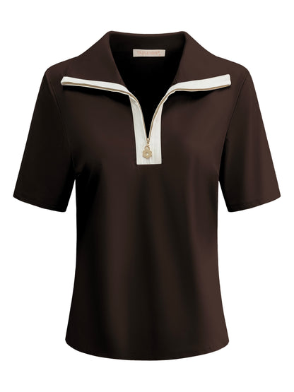 Triple Nine Travel Top Monica Donkerbruin - 6945 - Peet kleding
