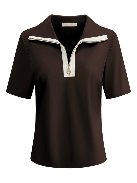 Triple Nine Travel Top Monica Donkerbruin - 6945 - Peet kleding