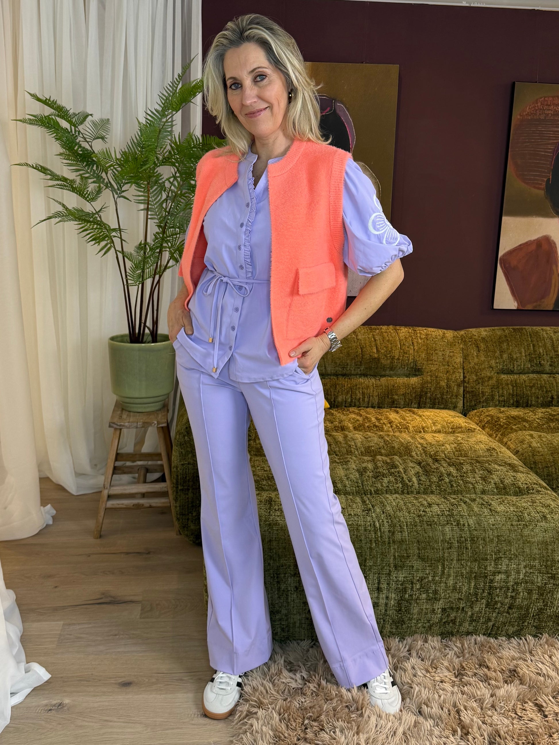 Triple Nine - Fluffy Gilet Inky Koraal - 9001 - Peet kleding