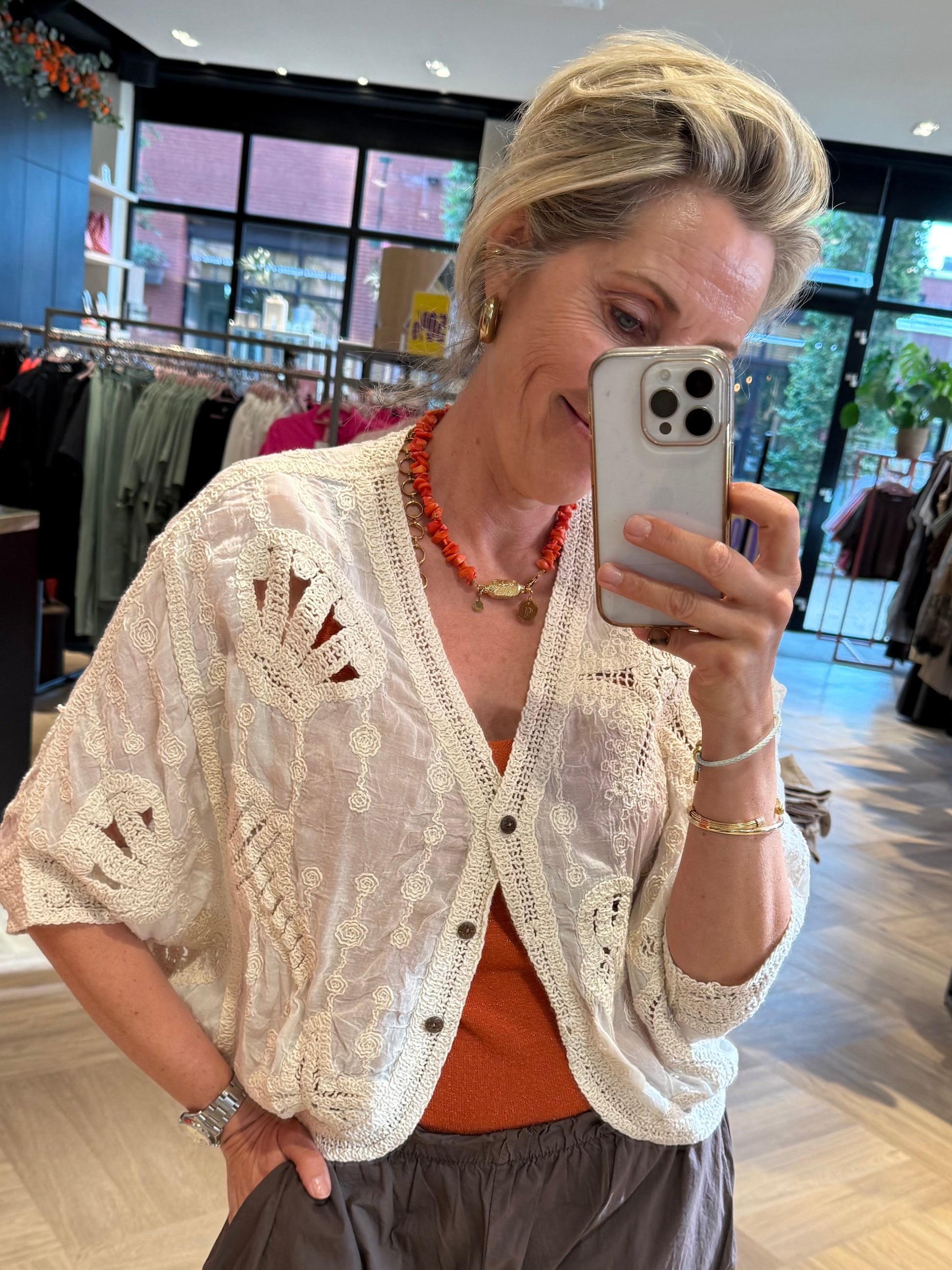 Blouse Kimono Embroid - Peet kleding