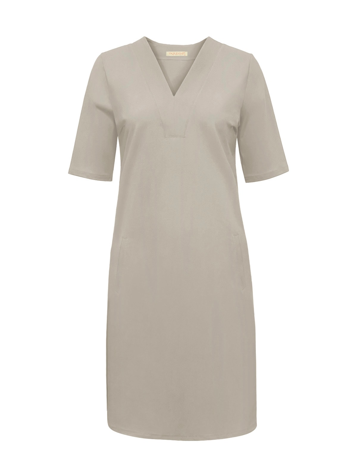 Triple Nine - Travel Jurk Indy Beige - 51805 - Peet kleding