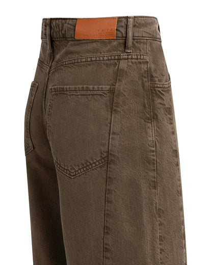 Yaya Broek Cocoa Brown - Peet kleding
