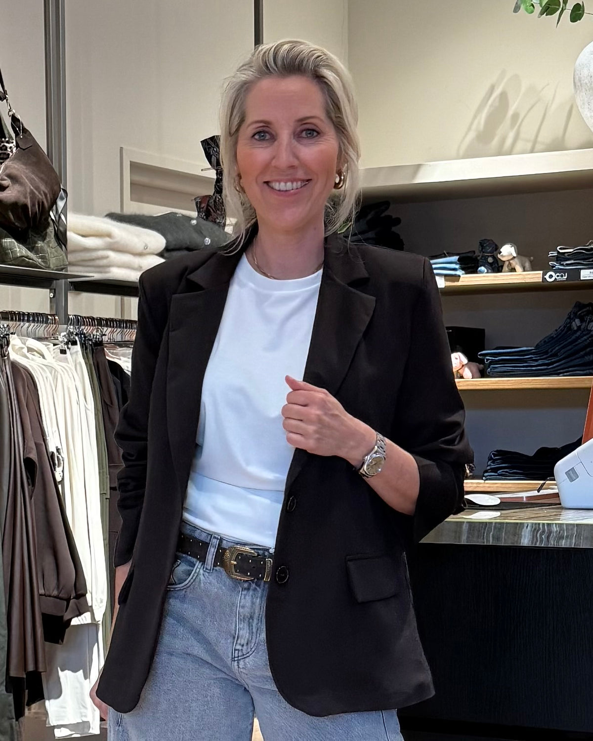 Blazer Lilly Donkerbruin - Peet kleding