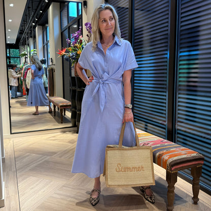 Azzurro Jurk Denia Blauw - Peet kleding