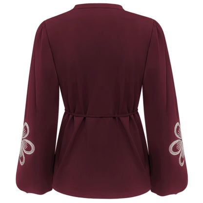 Triple Nine - Travel Blouse Simone Bordeaux - 5923 - Peet kleding