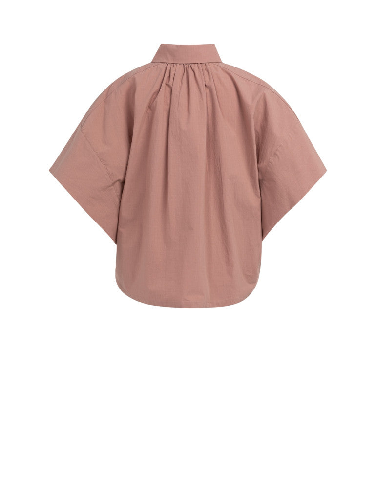 Yaya Blouse Wijde Mouw Burlwood Pink - Peet kleding
