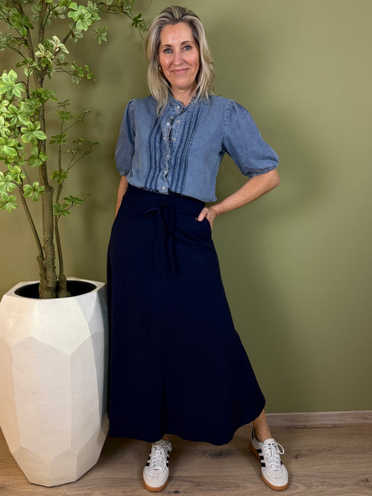 Triple Nine - Travel Rok Maxi Navy - 7101 - Peet kleding