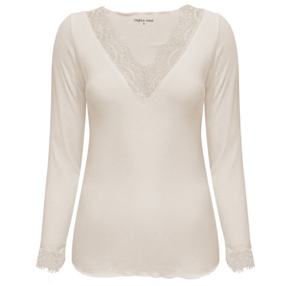 Triple Nine - Cashmere Top Lou Lou Beige - 9003 - Peet kleding