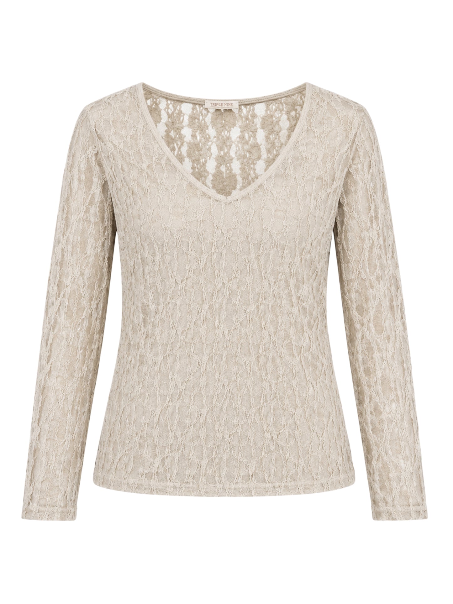 Triple Nine - Kanten Top Lucy Zand - Peet kleding