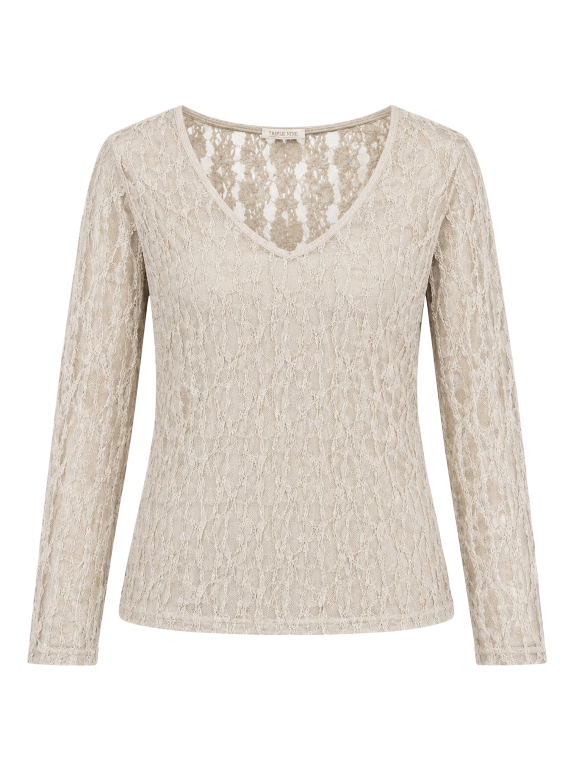 Triple Nine - Kanten Top Lucy Zand - Peet kleding