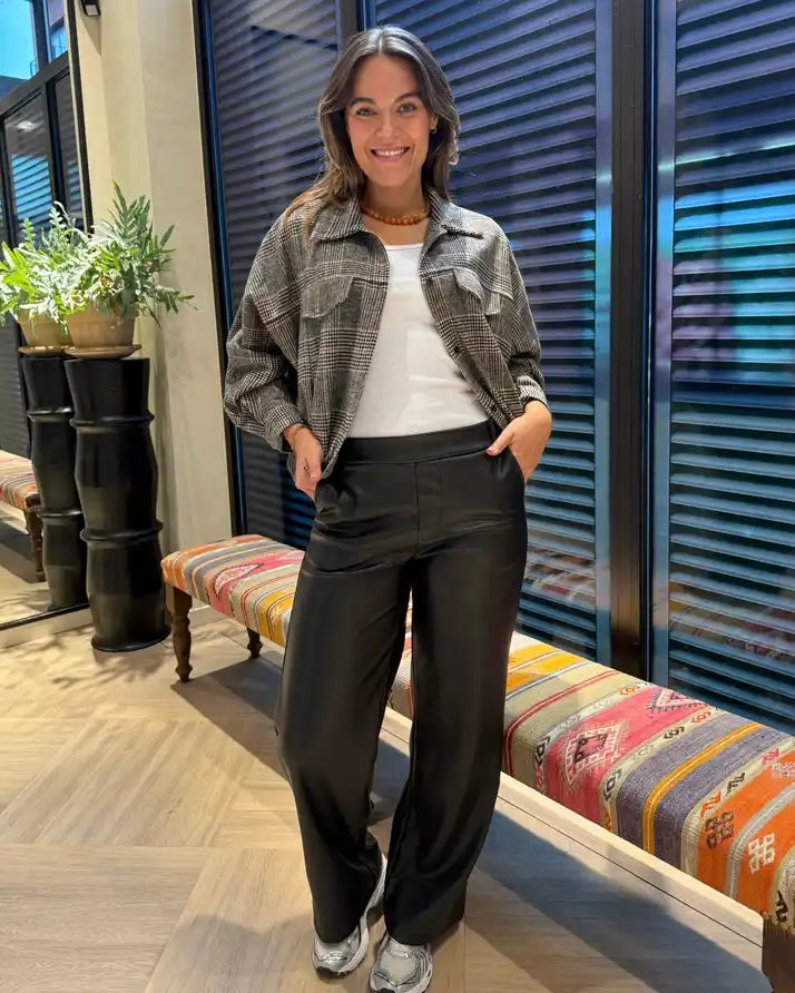 Blouson Bomber Ruit Zwart - Peet kleding