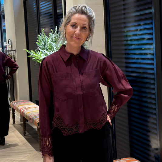 Copenhage Muse Blouse Molly Bordeaux - Peet kleding