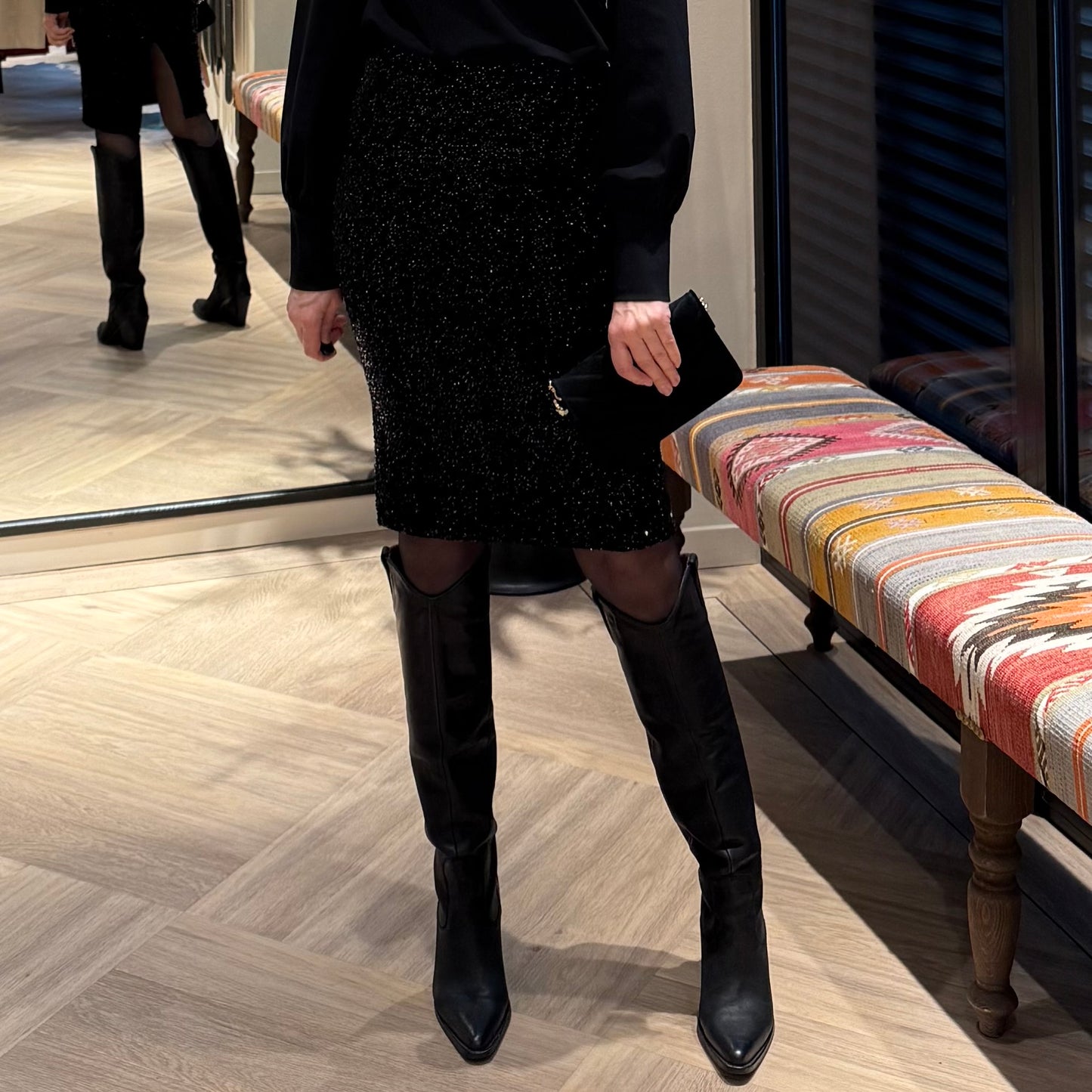 Rok Party Paillet Zwart - Peet kleding