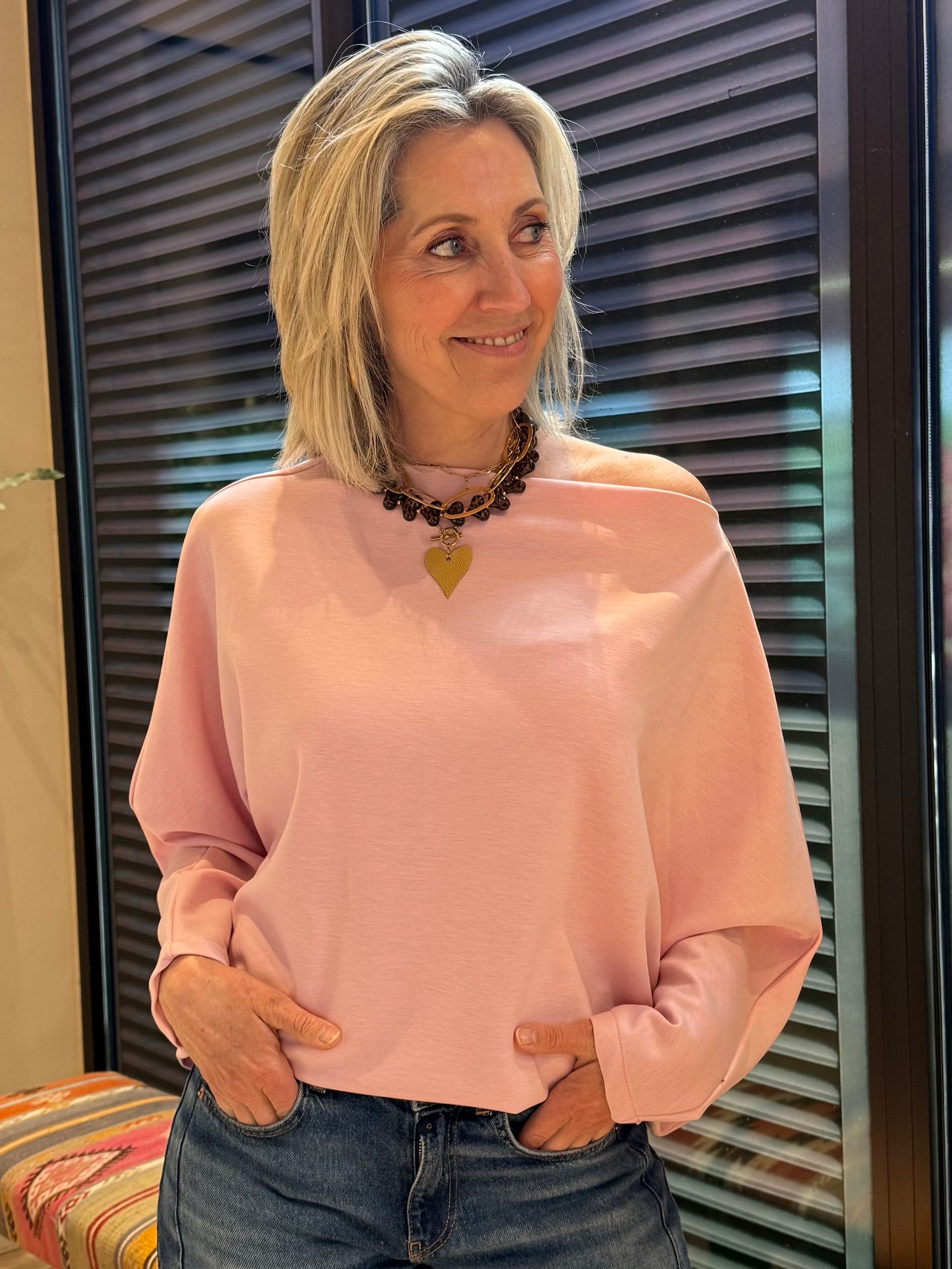 Azzurro Sweater Gaby Roze - Peet kleding