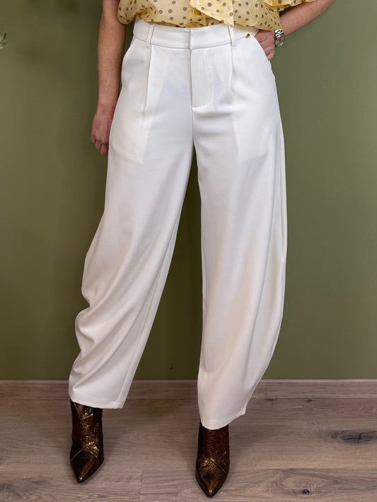 Ambika Broek Nina Barrel Offwhite - Peet kleding