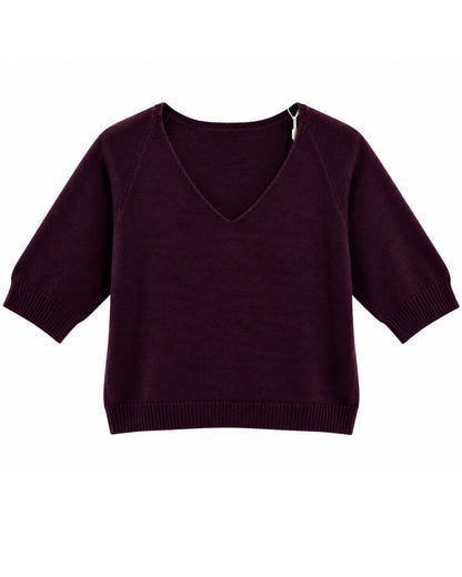 Triple Nine - Top Maartje Aubergine - Peet kleding