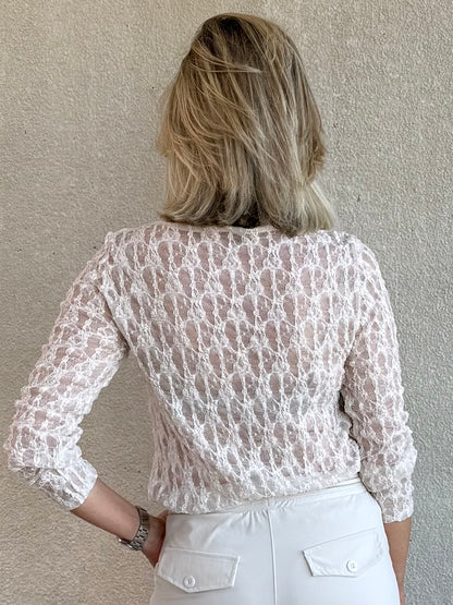Triple Nine - Kanten Top Lucy Zand - Peet kleding