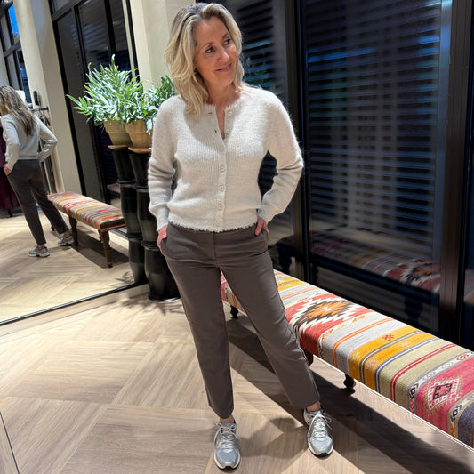 Yaya High Pantalon Taupe - Peet kleding