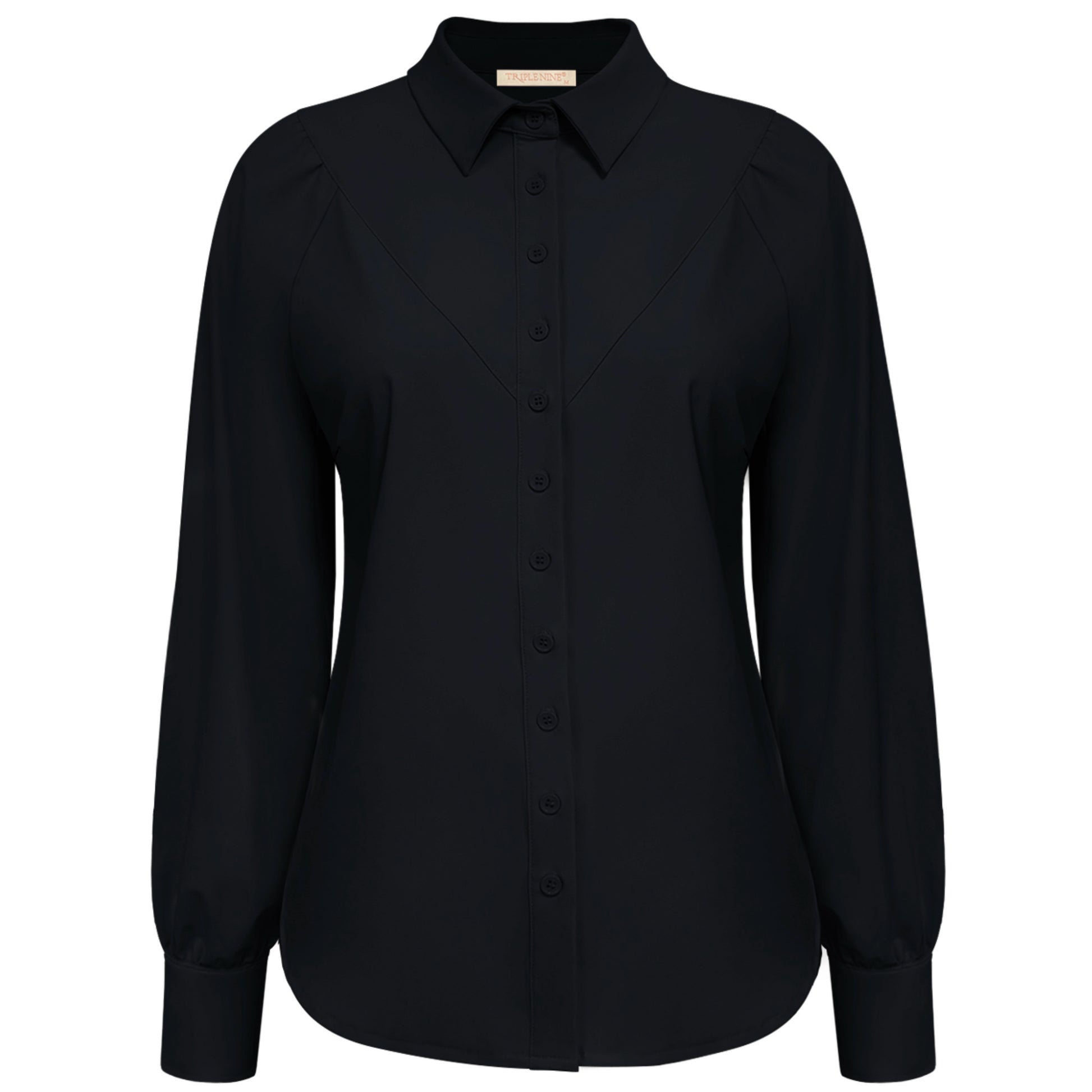 Triple Nine - Travel Blouse Moon Zwart - 5919 - Peet kleding