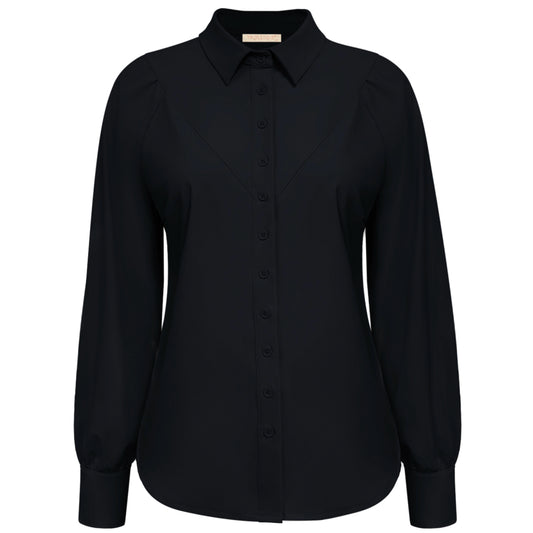 Triple Nine - Travel Blouse Moon Zwart - 5919 - Peet kleding
