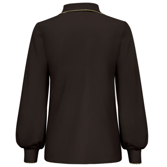 Triple Nine - Travel Top Raphaella Donkerbruin - 6929 - Peet kleding
